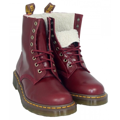 Dr Martens - Serena Shiraz Red Fur Boots