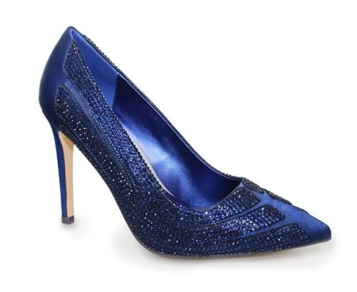 Lunar - Sasha Diamante Navy Court Heels