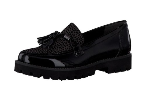 Marco Tozzi - Black Loafer Flats