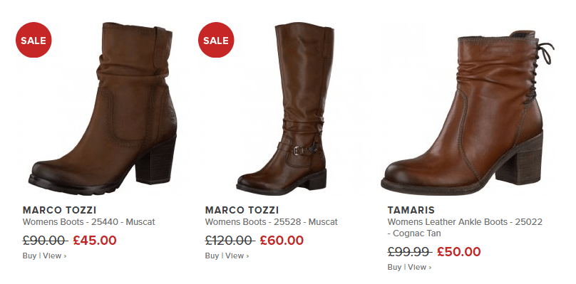 Millars Shoe Store Black Friday Sale: Marco Tozzi, Tamaris